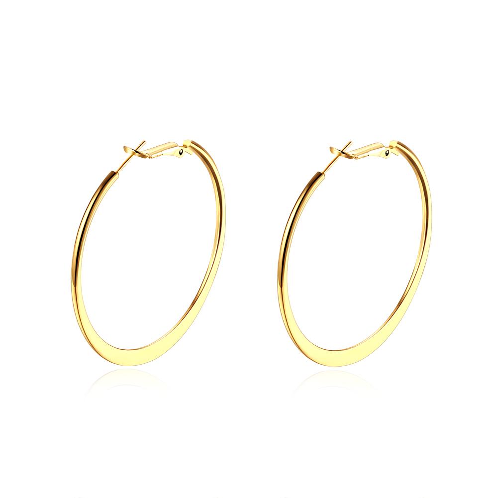 42mm Flat Hoop Earring in Goldtone, Earring, Riakoob Jewelry, Riakoob Jewelry jewelryjewelry deals, swarovski crystal jewelry, groupon jewelry,, jewelry for mom,