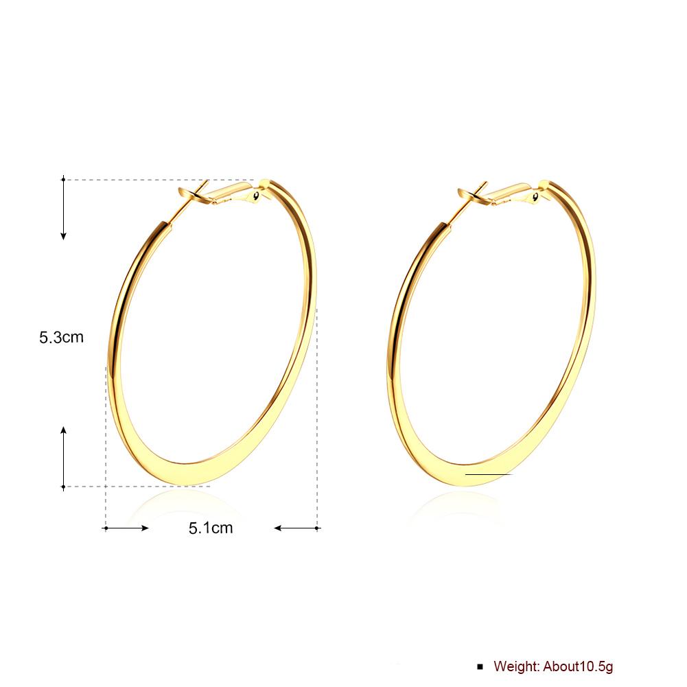 42mm Flat Hoop Earring in Goldtone, Earring, Riakoob Jewelry, Riakoob Jewelry jewelryjewelry deals, swarovski crystal jewelry, groupon jewelry,, jewelry for mom,