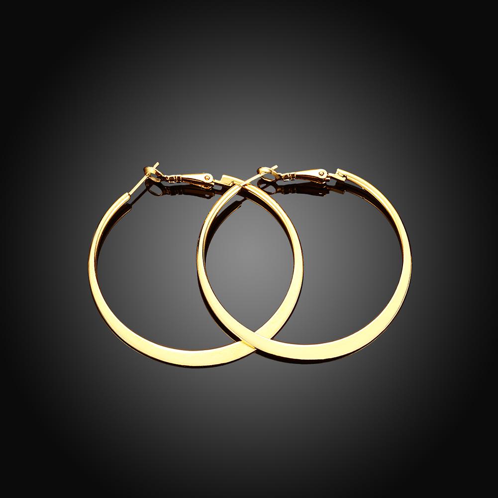 42mm Flat Hoop Earring in Goldtone, Earring, Riakoob Jewelry, Riakoob Jewelry jewelryjewelry deals, swarovski crystal jewelry, groupon jewelry,, jewelry for mom,