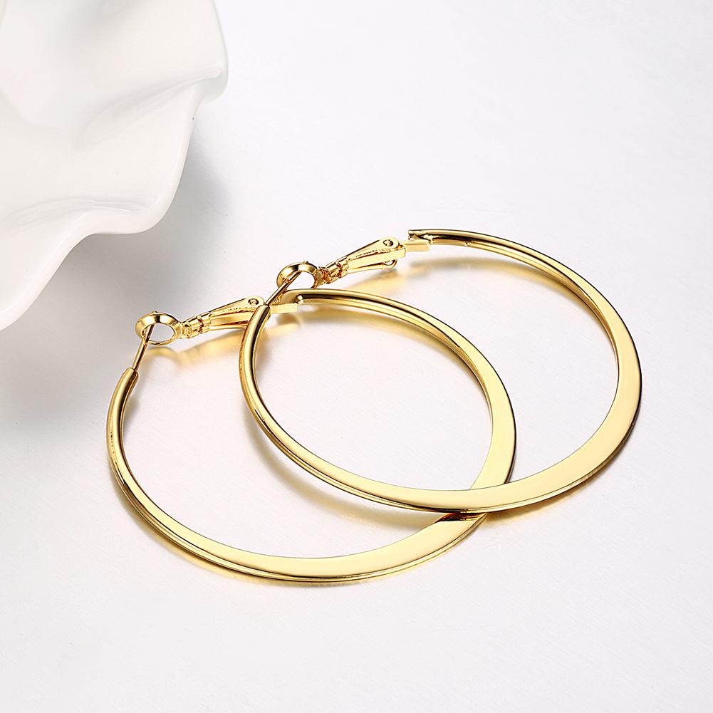 42mm Flat Hoop Earring in Goldtone, Earring, Riakoob Jewelry, Riakoob Jewelry jewelryjewelry deals, swarovski crystal jewelry, groupon jewelry,, jewelry for mom,