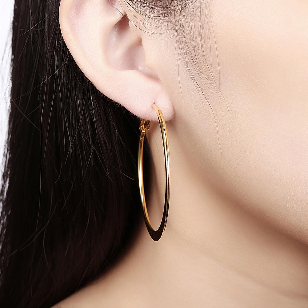 42mm Flat Hoop Earring in Goldtone, Earring, Riakoob Jewelry, Riakoob Jewelry jewelryjewelry deals, swarovski crystal jewelry, groupon jewelry,, jewelry for mom,