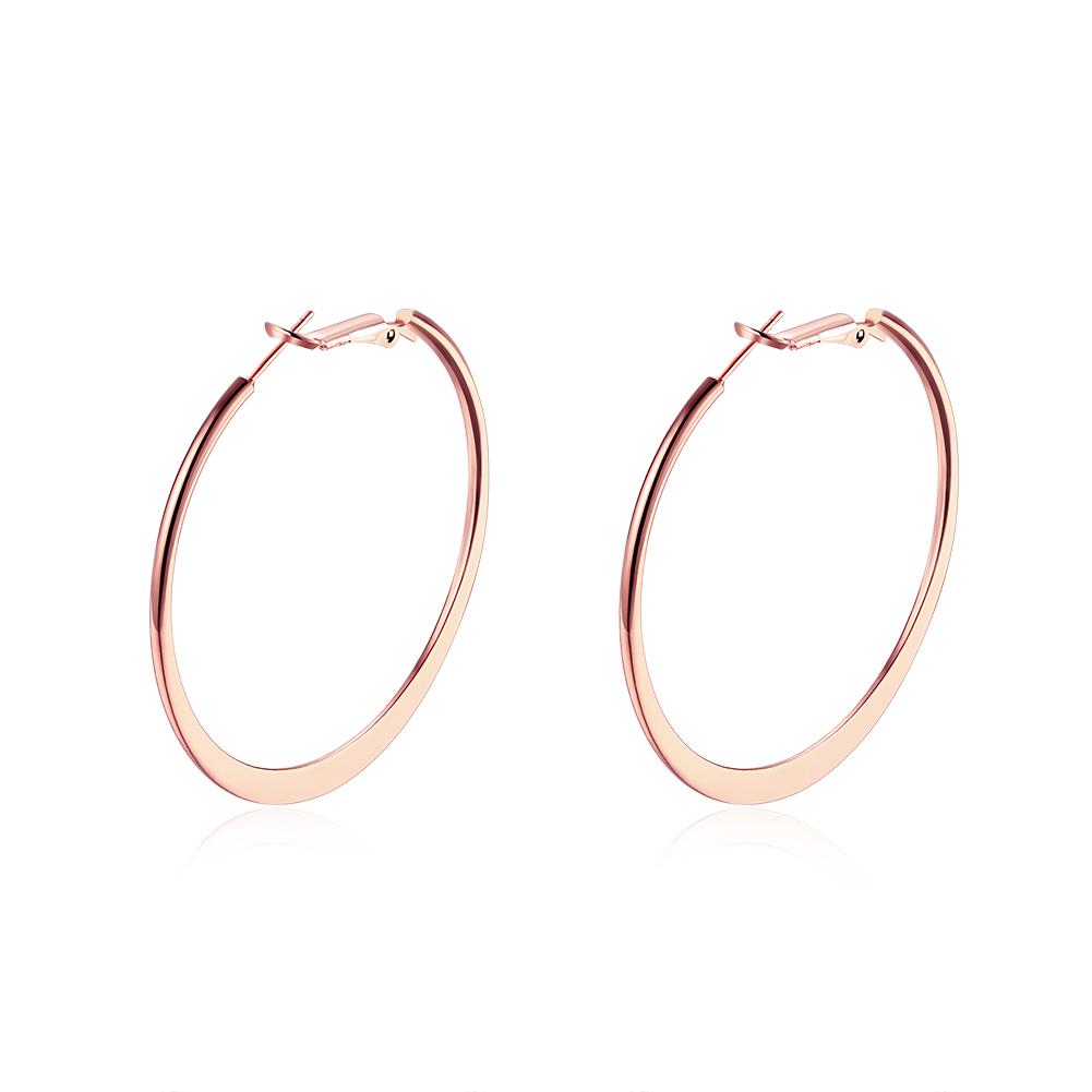 42mm Flat Hoop Earring in Rosegoldtone, Earring, Riakoob Jewelry, Riakoob Jewelry jewelryjewelry deals, swarovski crystal jewelry, groupon jewelry,, jewelry for mom,