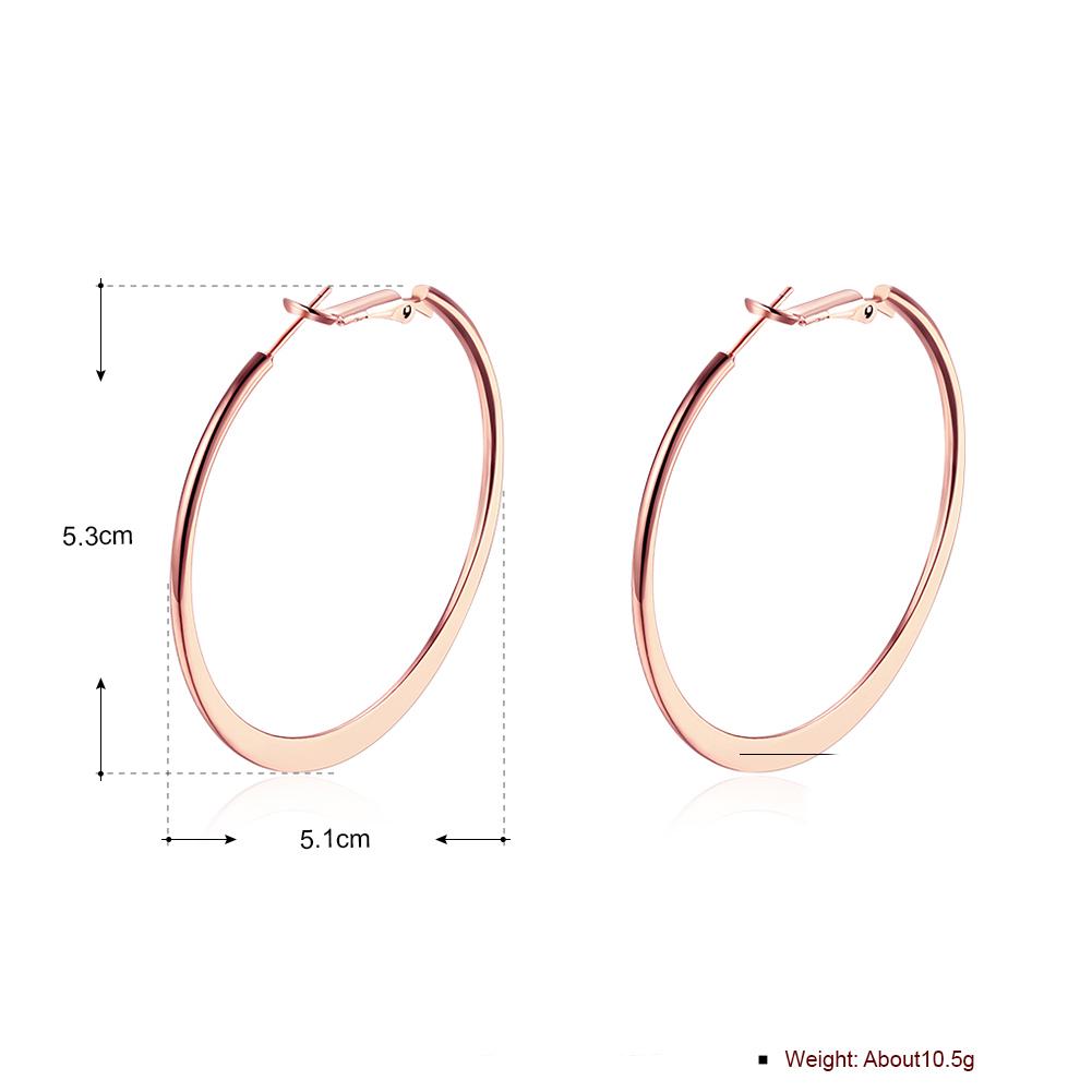 42mm Flat Hoop Earring in Rosegoldtone, Earring, Riakoob Jewelry, Riakoob Jewelry jewelryjewelry deals, swarovski crystal jewelry, groupon jewelry,, jewelry for mom,