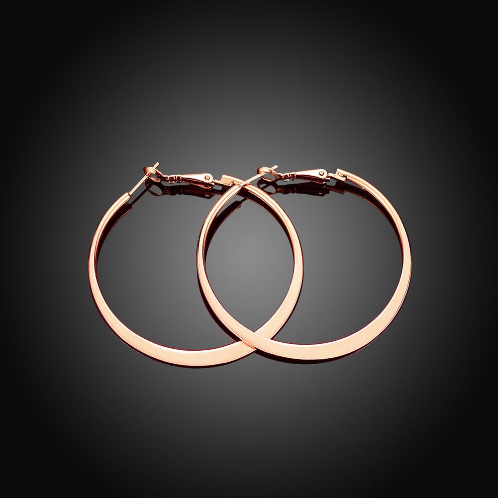 42mm Flat Hoop Earring in Rosegoldtone, Earring, Riakoob Jewelry, Riakoob Jewelry jewelryjewelry deals, swarovski crystal jewelry, groupon jewelry,, jewelry for mom,