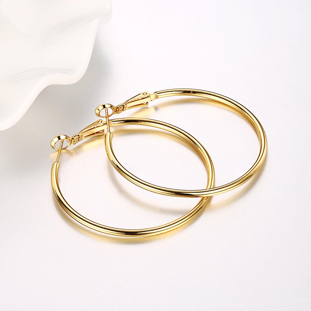42mm Round Hoop Earring in Goldtone, Earring, Riakoob Jewelry, Riakoob Jewelry jewelryjewelry deals, swarovski crystal jewelry, groupon jewelry,, jewelry for mom,