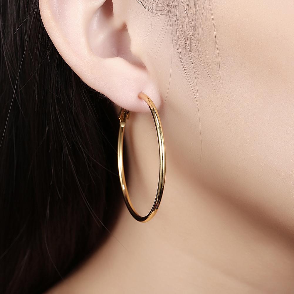 42mm Round Hoop Earring in Goldtone, Earring, Riakoob Jewelry, Riakoob Jewelry jewelryjewelry deals, swarovski crystal jewelry, groupon jewelry,, jewelry for mom,