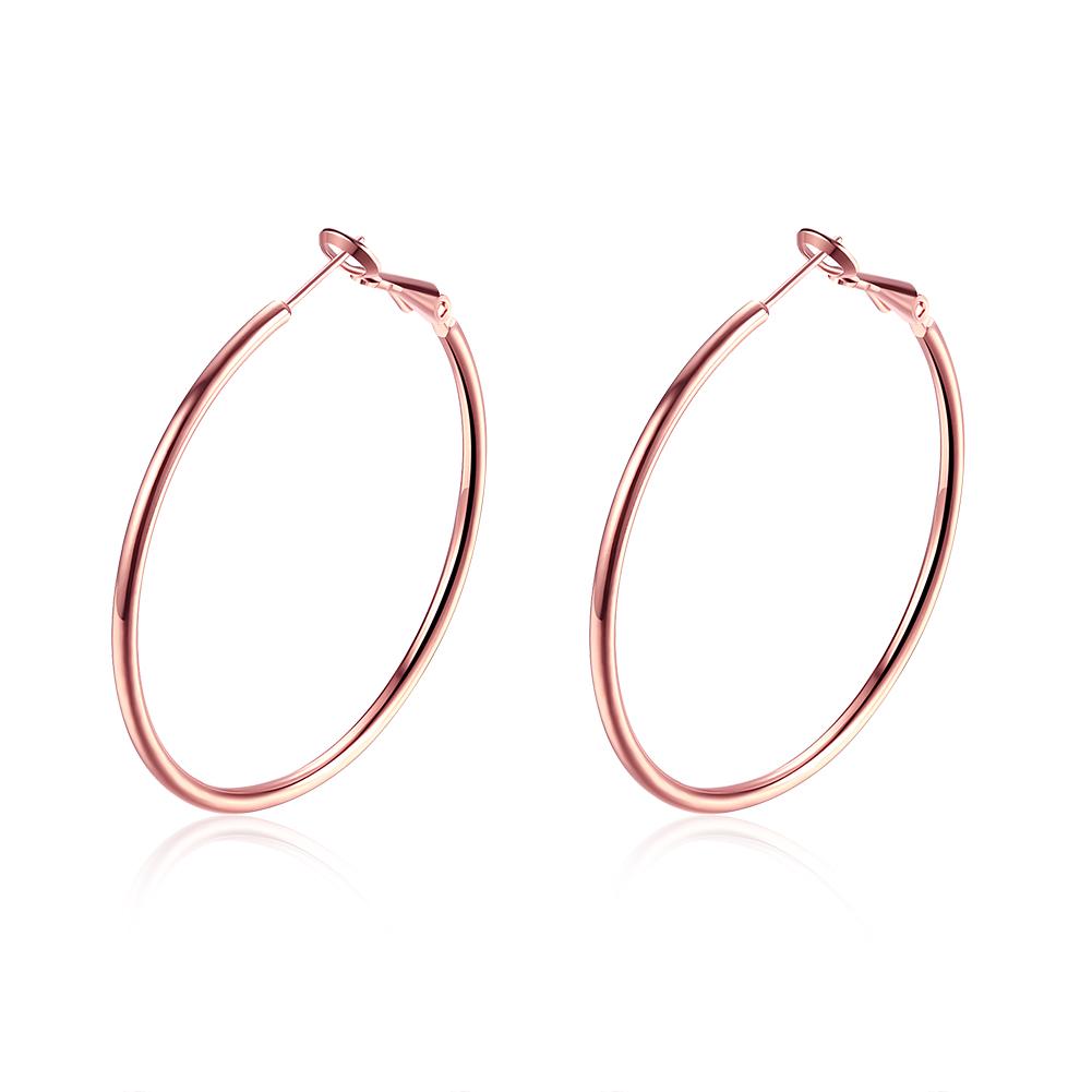 42mm Round Hoop Earring in Rosegoldtone, Earring, Riakoob Jewelry, Riakoob Jewelry jewelryjewelry deals, swarovski crystal jewelry, groupon jewelry,, jewelry for mom,