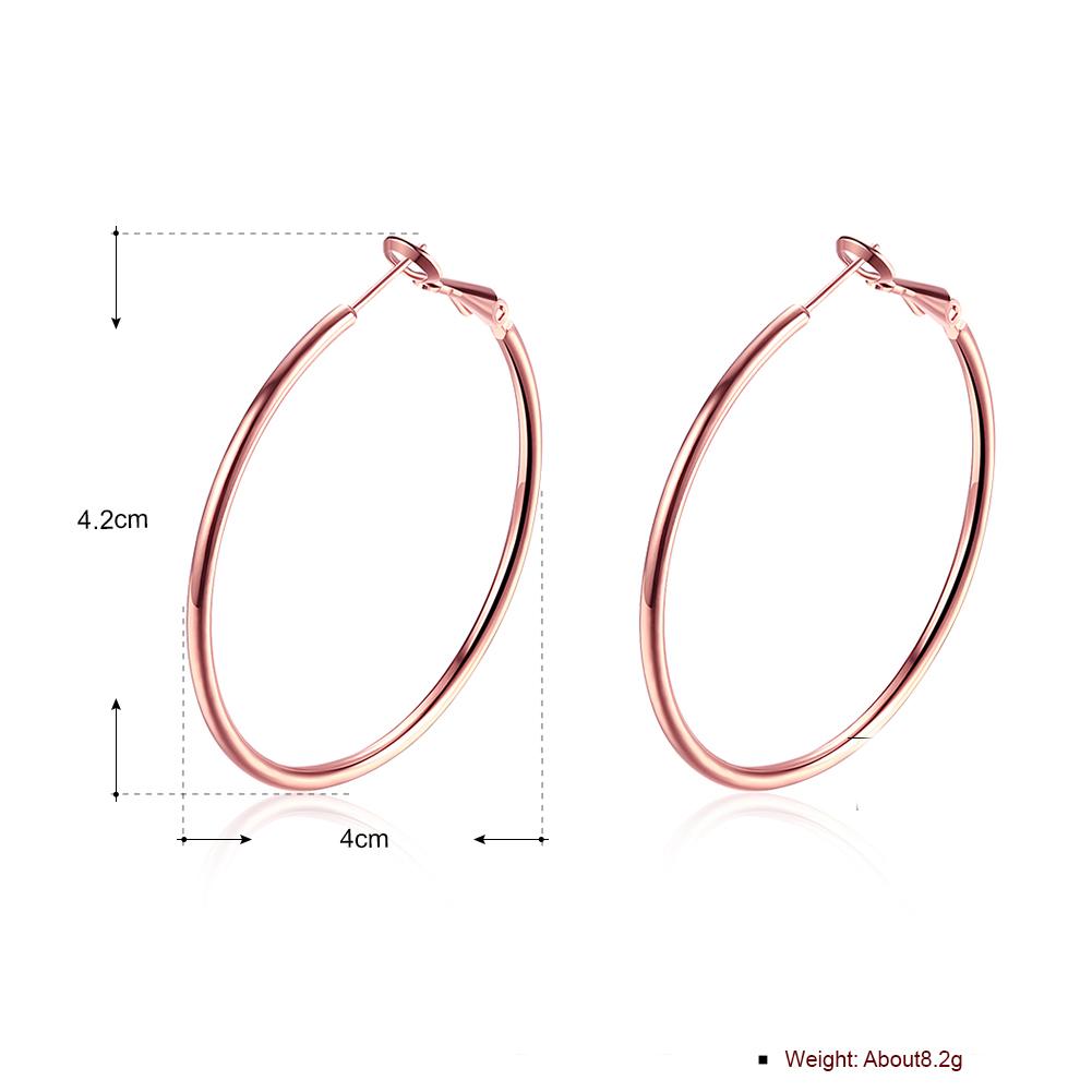 42mm Round Hoop Earring in Rosegoldtone, Earring, Riakoob Jewelry, Riakoob Jewelry jewelryjewelry deals, swarovski crystal jewelry, groupon jewelry,, jewelry for mom,