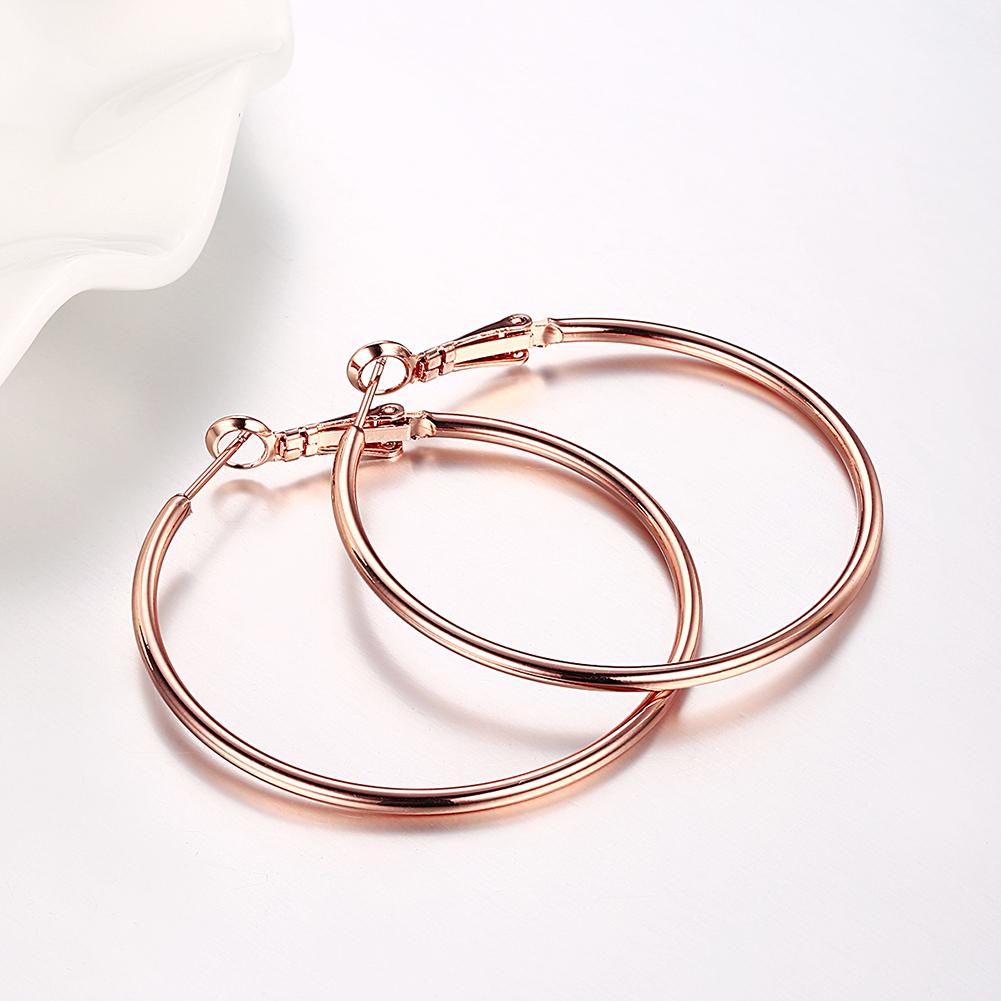 42mm Round Hoop Earring in Rosegoldtone, Earring, Riakoob Jewelry, Riakoob Jewelry jewelryjewelry deals, swarovski crystal jewelry, groupon jewelry,, jewelry for mom,