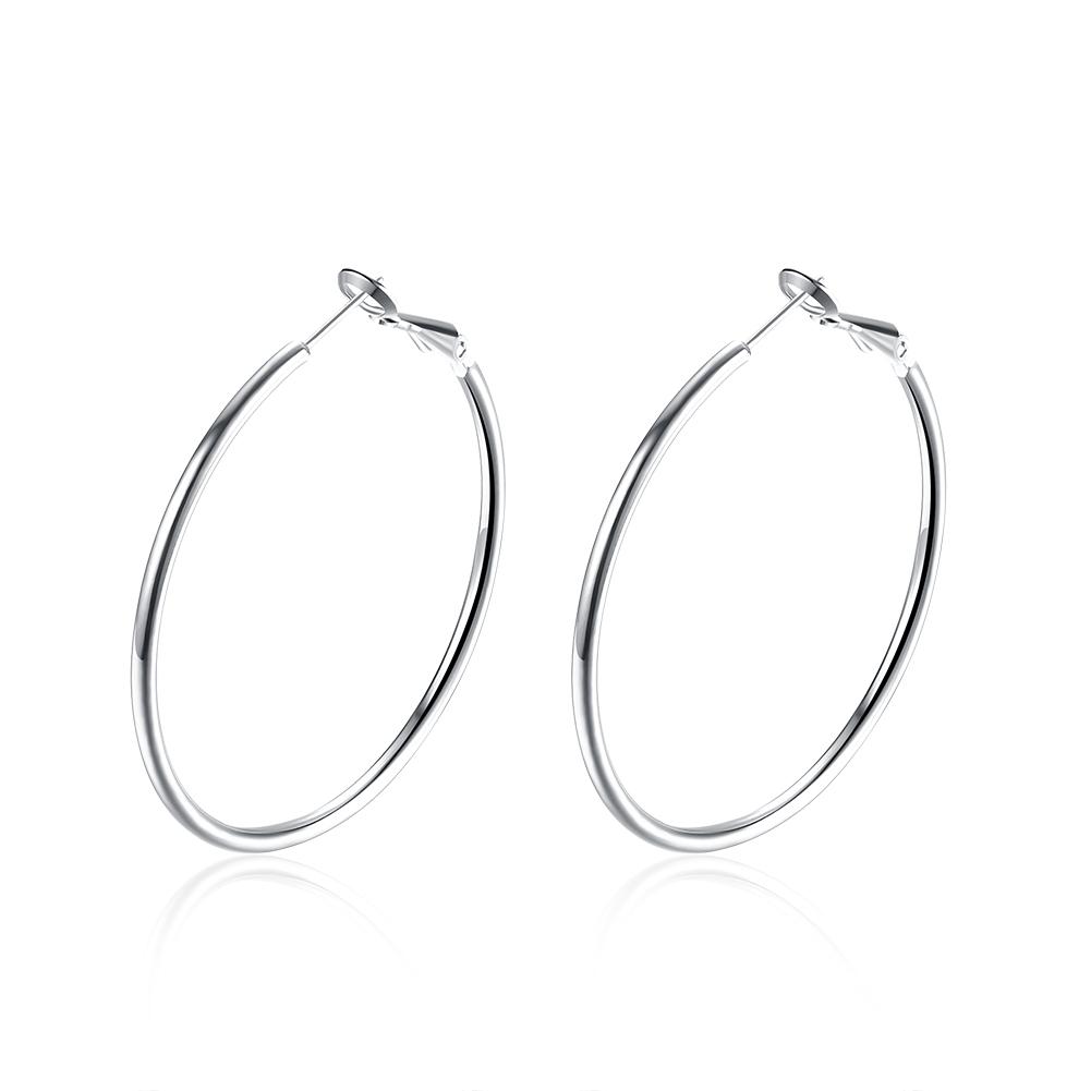 42mm Round Hoop Earring in Silvertone, Earring, Riakoob Jewelry, Riakoob Jewelry jewelryjewelry deals, swarovski crystal jewelry, groupon jewelry,, jewelry for mom,