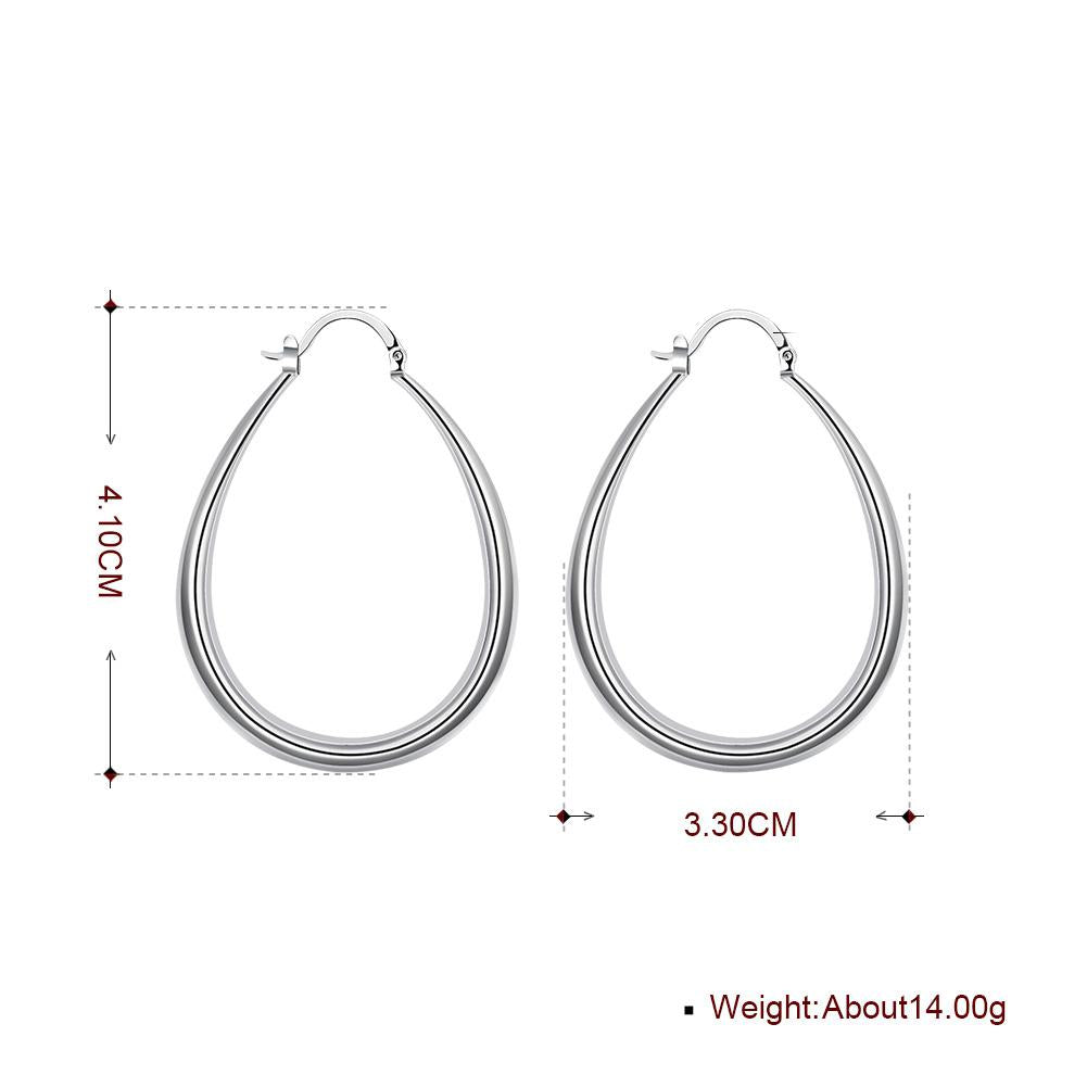 40mm French Lock Hoop Earring in Silvertone, Earring, Riakoob Jewelry, Riakoob Jewelry jewelryjewelry deals, swarovski crystal jewelry, groupon jewelry,, jewelry for mom,