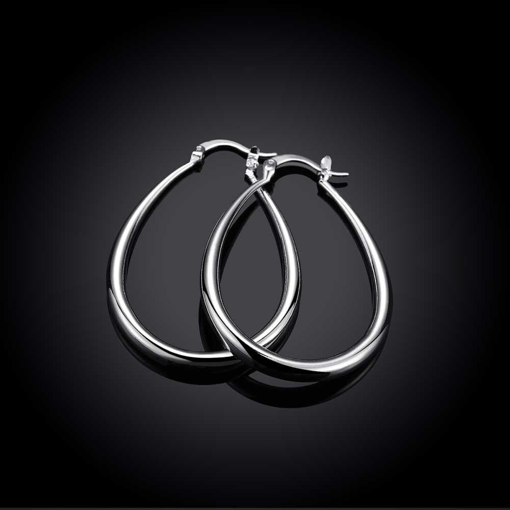 40mm French Lock Hoop Earring in Silvertone, Earring, Riakoob Jewelry, Riakoob Jewelry jewelryjewelry deals, swarovski crystal jewelry, groupon jewelry,, jewelry for mom,