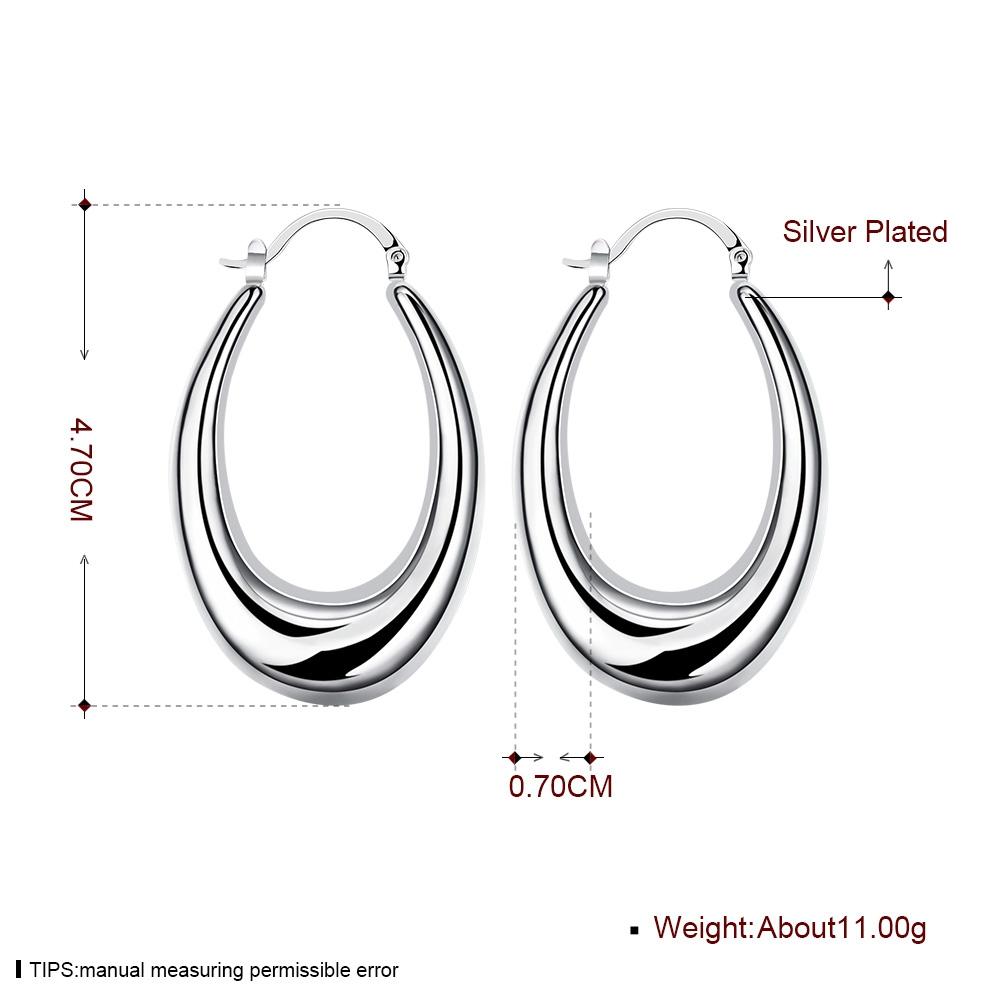 47mm Thick Cut Hoop Earring in Silvertone, Earring, Riakoob Jewelry, Riakoob Jewelry jewelryjewelry deals, swarovski crystal jewelry, groupon jewelry,, jewelry for mom,