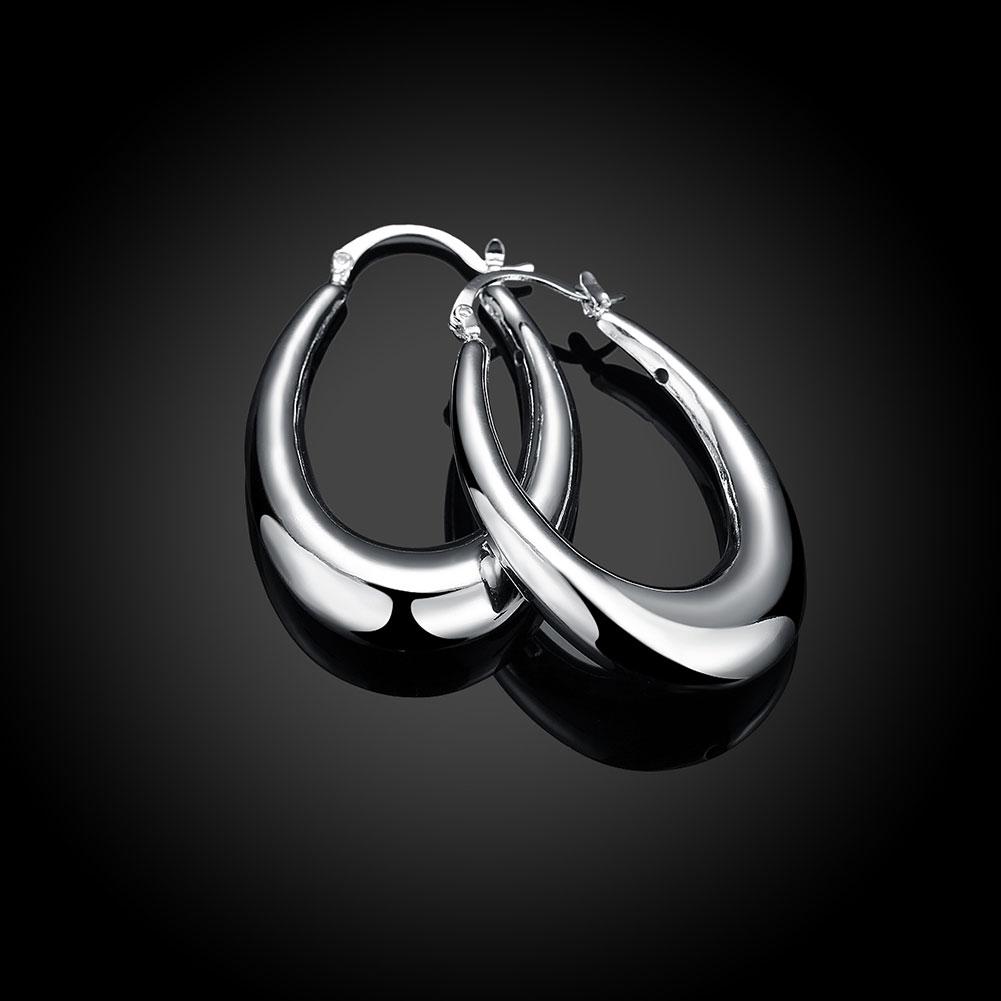 47mm Thick Cut Hoop Earring in Silvertone, Earring, Riakoob Jewelry, Riakoob Jewelry jewelryjewelry deals, swarovski crystal jewelry, groupon jewelry,, jewelry for mom,