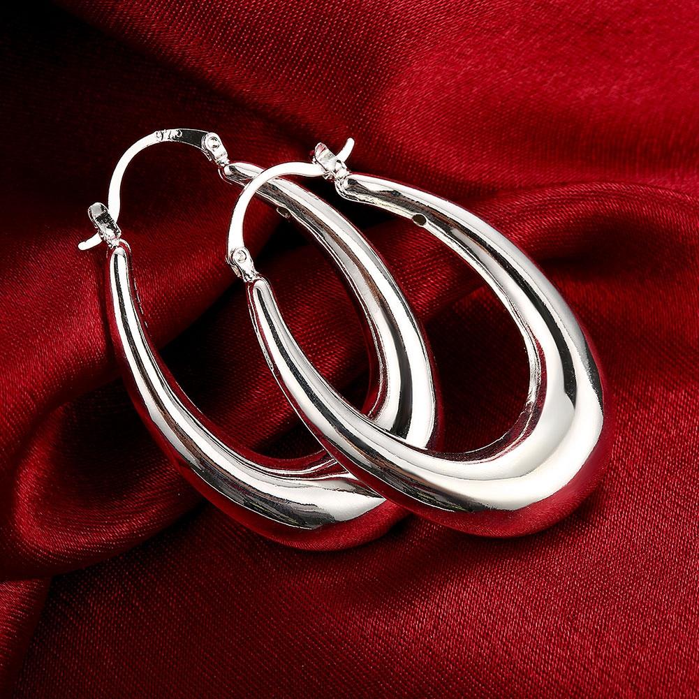 47mm Thick Cut Hoop Earring in Silvertone, Earring, Riakoob Jewelry, Riakoob Jewelry jewelryjewelry deals, swarovski crystal jewelry, groupon jewelry,, jewelry for mom,