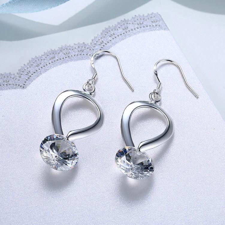 Twisted Crystal Hook Earrings