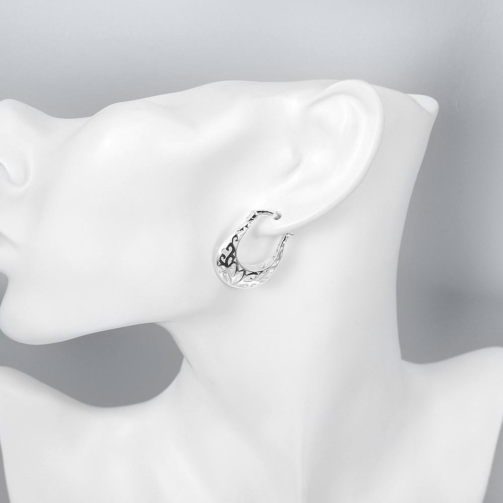 Filigree Leverback French Lock Earringin Silvertone, Earring, Riakoob Jewelry, Riakoob Jewelry jewelryjewelry deals, swarovski crystal jewelry, groupon jewelry,, jewelry for mom,
