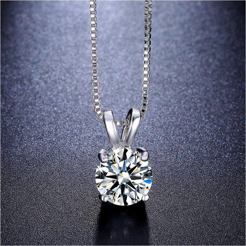 3 CTTW Round Necklace and Earrings Set Made with Crystals by Riakoob Jewelry