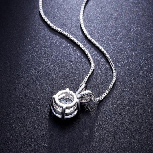 3 CTTW Round Necklace and Earrings Set Made with Crystals by Riakoob Jewelry