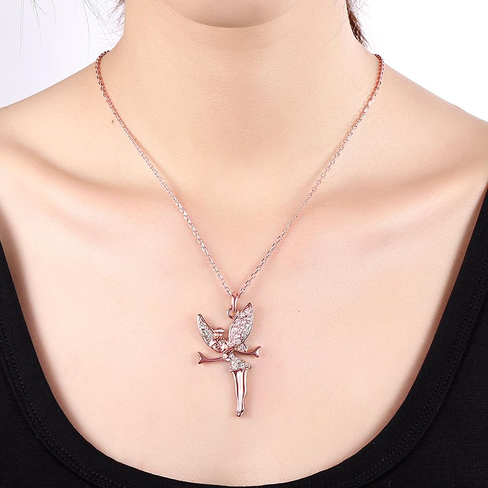 Rosegoldtone Swarovski Elements Flying Angel Necklace, , Riakoob Jewelry, Riakoob Jewelry jewelryjewelry deals, swarovski crystal jewelry, groupon jewelry,, jewelry for mom,