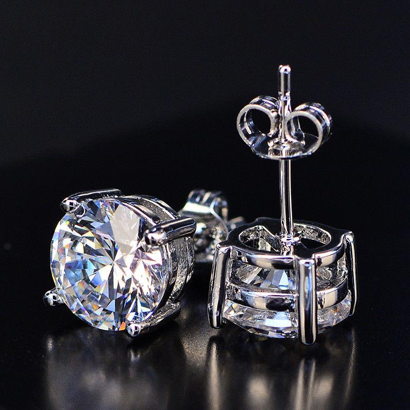 3 CTTW Round Necklace and Earrings Set Made with Crystals by Riakoob Jewelry