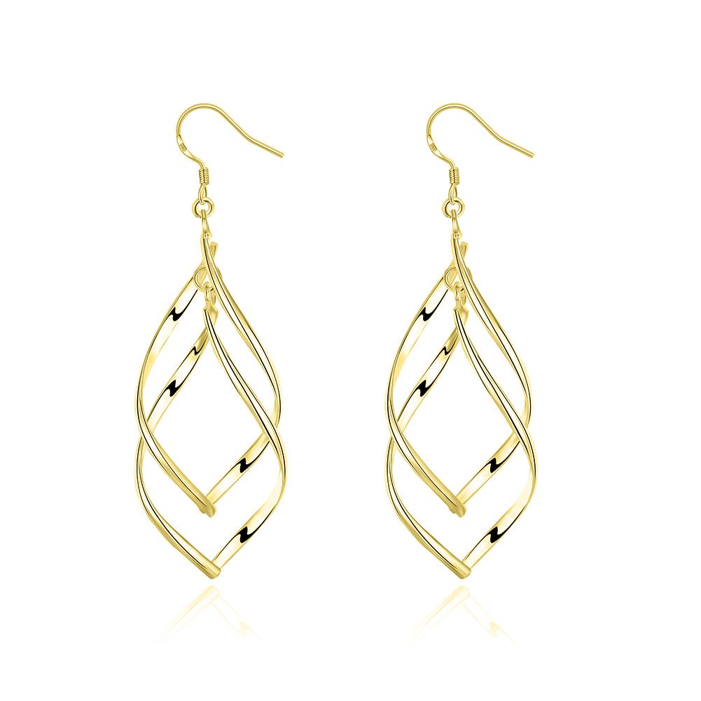 Silver Spiral Hook Earrings Set in Silvertone ( 3 Color Available) ITALY Design