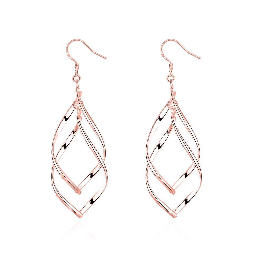 Silver Spiral Hook Earrings Set in Silvertone ( 3 Color Available) ITALY Design
