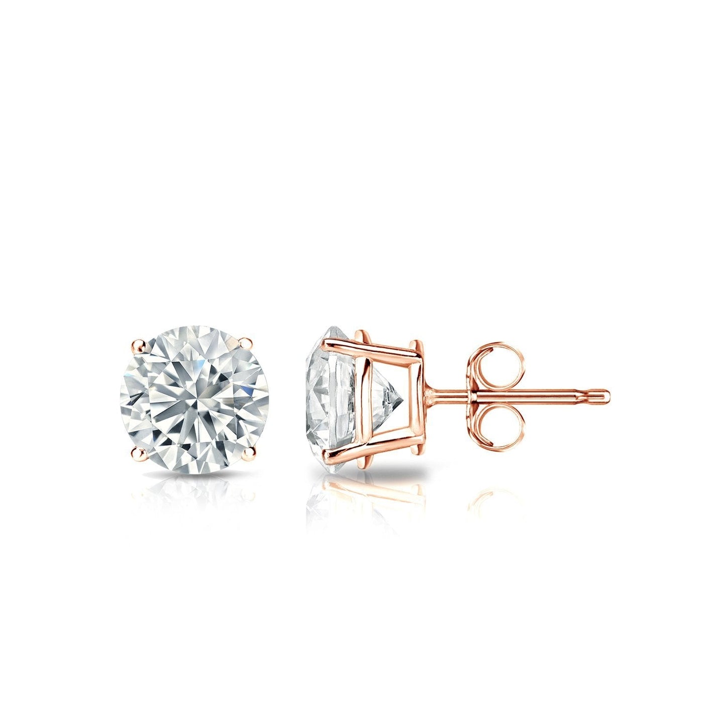 White Gold  Crystal Stud Earring in Gift Box
