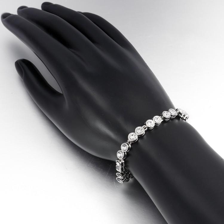 3.00CT TENNIS BRACELET  Silvertone WITH SWAROVSKI CRYSTAL, Bracelets, Riakoob Jewelry, Riakoob Jewelry  jewelryjewelry deals, swarovski crystal jewelry, groupon jewelry,, jewelry for mom, 