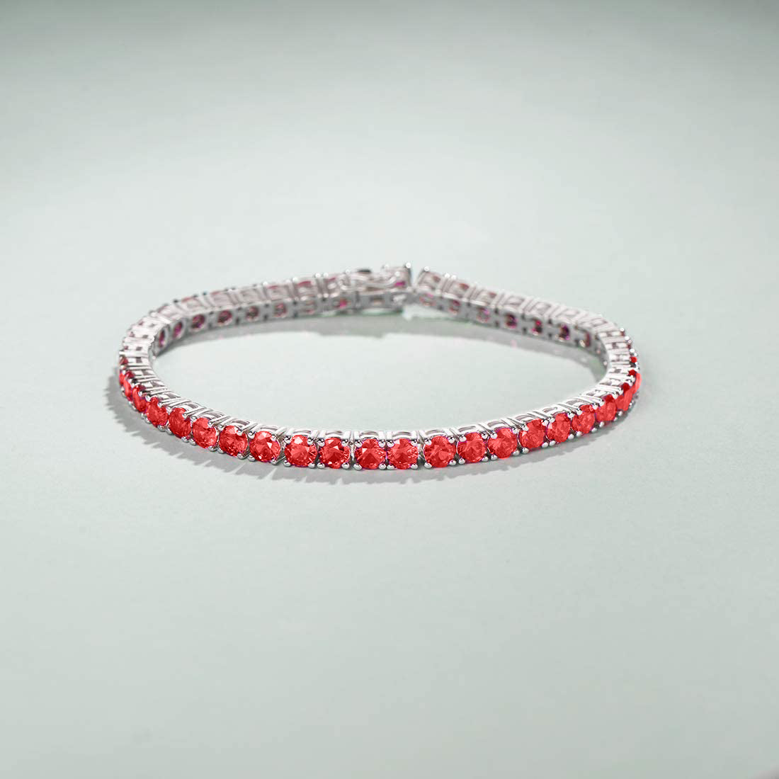 8.00 Cttw  Amethyst Crystal Tennis Bracelet in Silvertone ITALY (10+ Options)