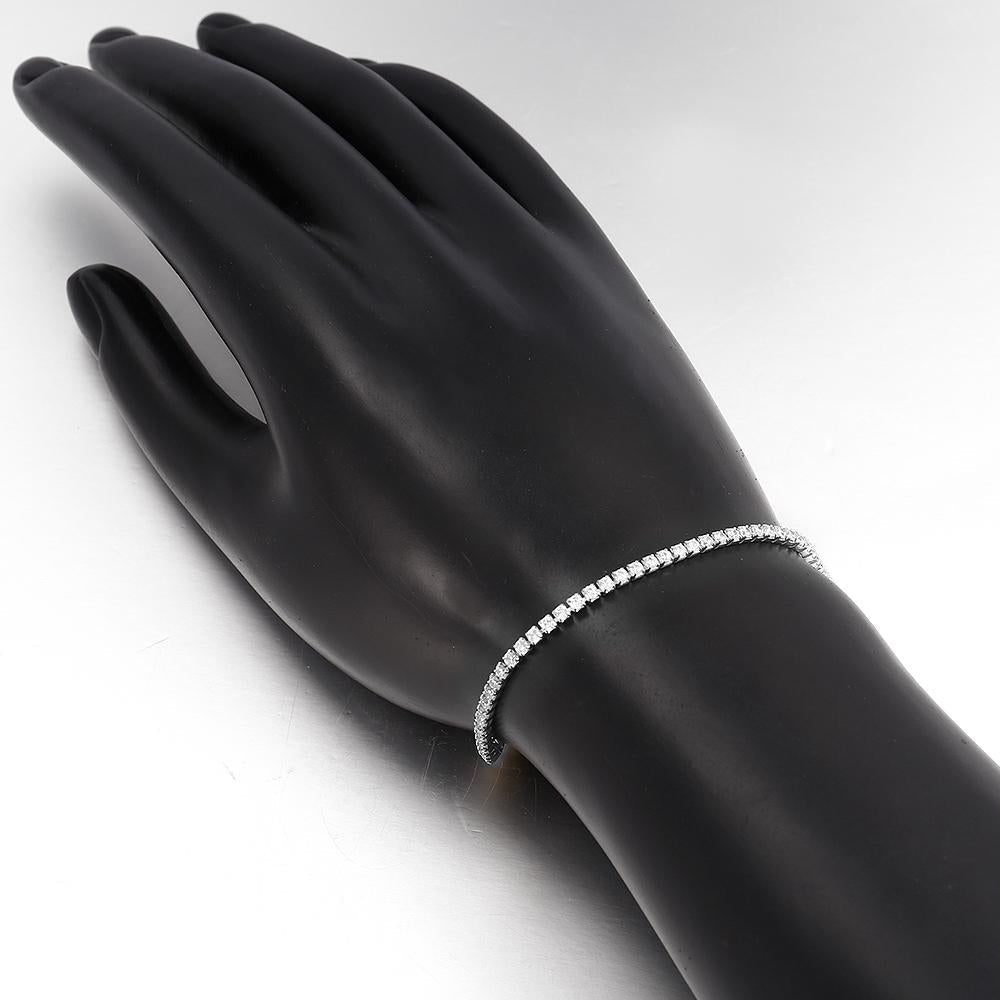 Tennis Necklace and Bracelet Set made With Luxe Crystals with Luxe Box - 18K White ITALY Design