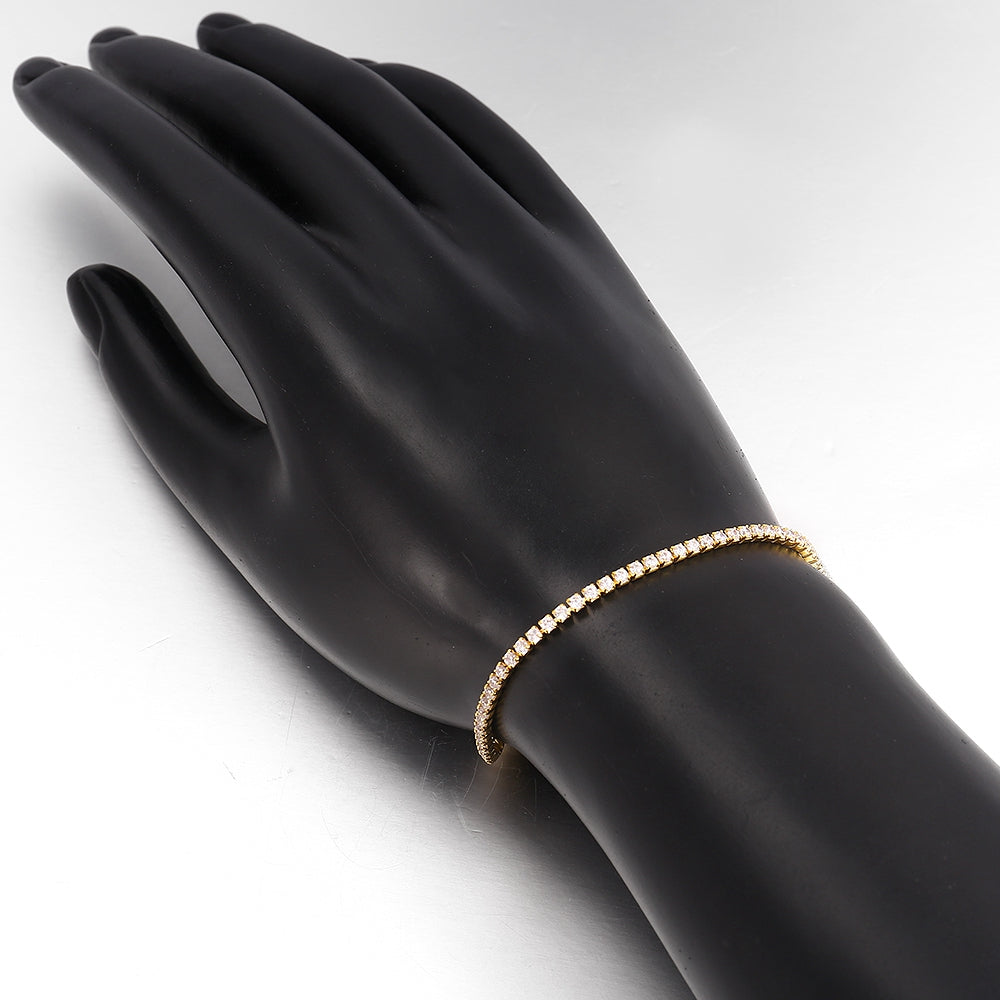 8.00 Cttw  Amethyst Crystal Tennis Bracelet in Silvertone ITALY (10+ Options)