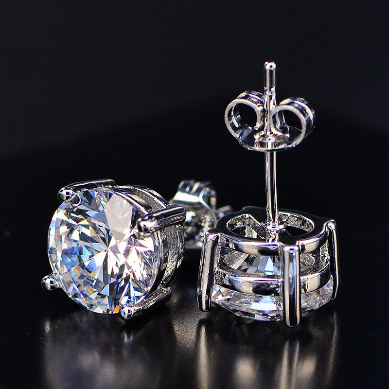 Elements Round Stud Earrings in Goldtone