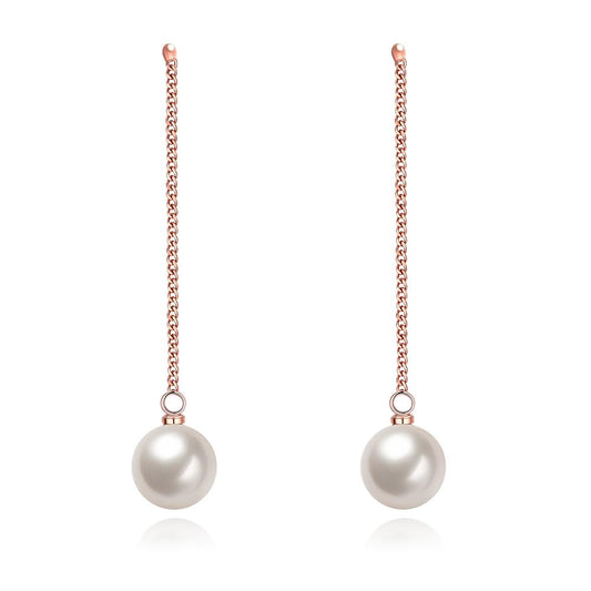 Freshwater Pearl Dangling Link Earrings, Earring, Riakoob Jewelry, Riakoob Jewelry  jewelryjewelry deals, swarovski crystal jewelry, groupon jewelry,, jewelry for mom, 