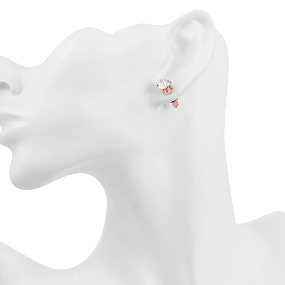 Crystal Pave Stud Earring in Rosegoldtone