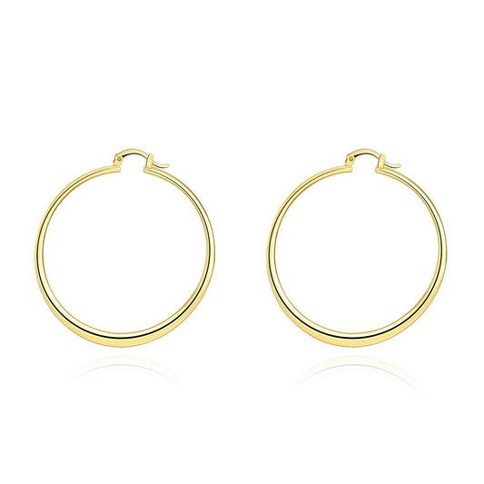 2" Flat Hoop Earrings in Goldtone, Hoop Earring, Riakoob Jewelry, Riakoob Jewelry  jewelryjewelry deals, swarovski crystal jewelry, groupon jewelry,, jewelry for mom, 
