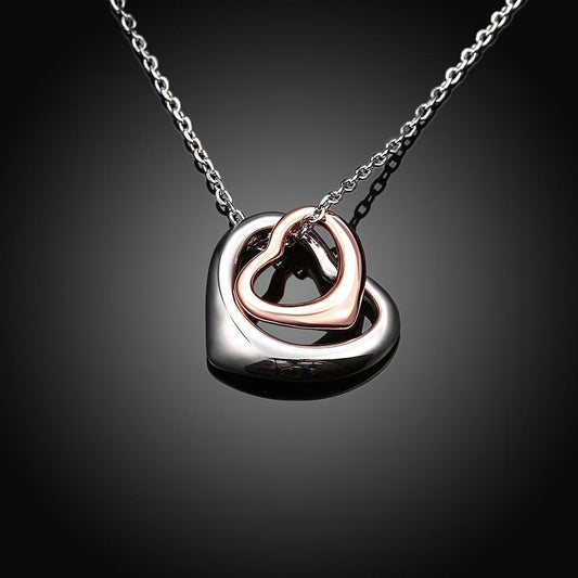 Classic 2 PC Heart Necklace 18", Necklace, Riakoob Jewelry, Riakoob Jewelry  jewelryjewelry deals, swarovski crystal jewelry, groupon jewelry,, jewelry for mom, 