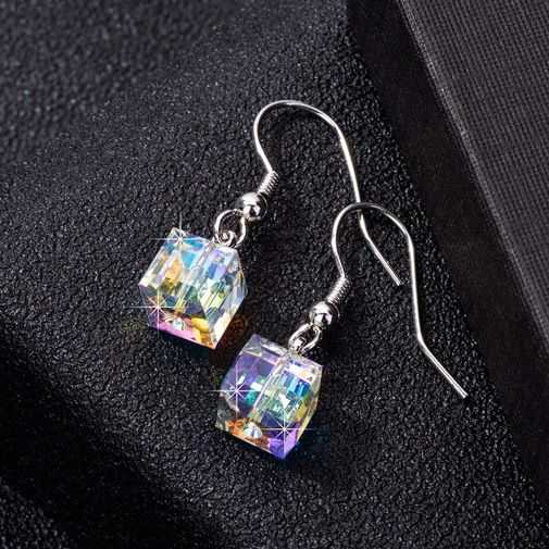 3 Piece Aurora Borilles Set With Crystals in  Silvertone