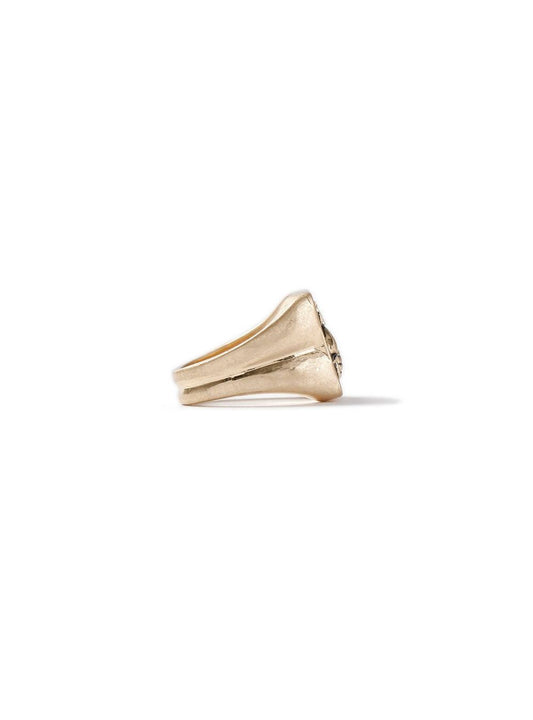 Father's Day Gift Goldtone Tone  Bee Design Signet Statement Ring