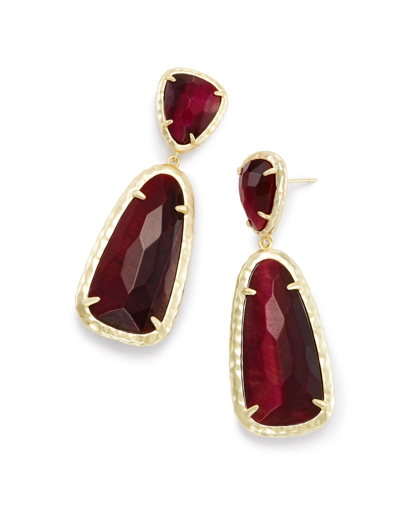 Arizona Amber Red Stone Duo Drop Earrings in Goldtone, , Riakoob Jewelry, Riakoob Jewelry  jewelryjewelry deals, swarovski crystal jewelry, groupon jewelry,, jewelry for mom, 