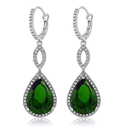 Emerald Pave Teardrop Infinity Drop Embellished with Swarovski Crystals in  Silvertone, Earring, Riakoob Jewelry, Riakoob Jewelry  jewelryjewelry deals, swarovski crystal jewelry, groupon jewelry,, jewelry for mom, 