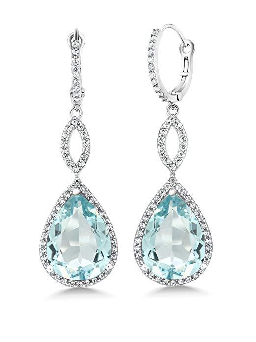 Blue Topaz Pave Teardrop Infinity Drop Embellished with Swarovski Crystals in  Silvertone, Earring, Riakoob Jewelry, Riakoob Jewelry  jewelryjewelry deals, swarovski crystal jewelry, groupon jewelry,, jewelry for mom, 