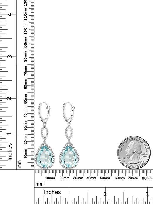 Blue Topaz Pave Teardrop Infinity Drop Embellished with Swarovski Crystals in  Silvertone, Earring, Riakoob Jewelry, Riakoob Jewelry  jewelryjewelry deals, swarovski crystal jewelry, groupon jewelry,, jewelry for mom, 