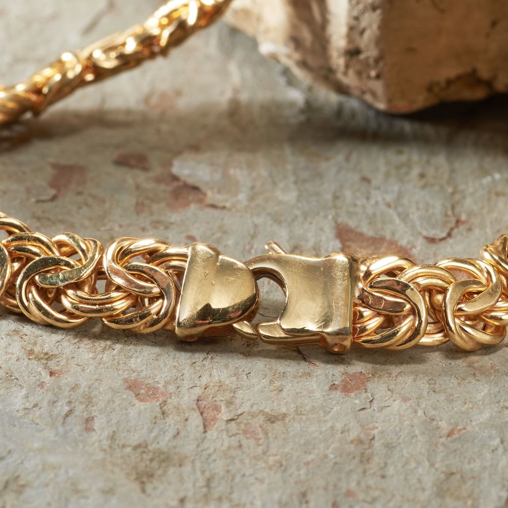 Goldtone Tone  Milan Inspired Thick Cut Chain Link Bracelet