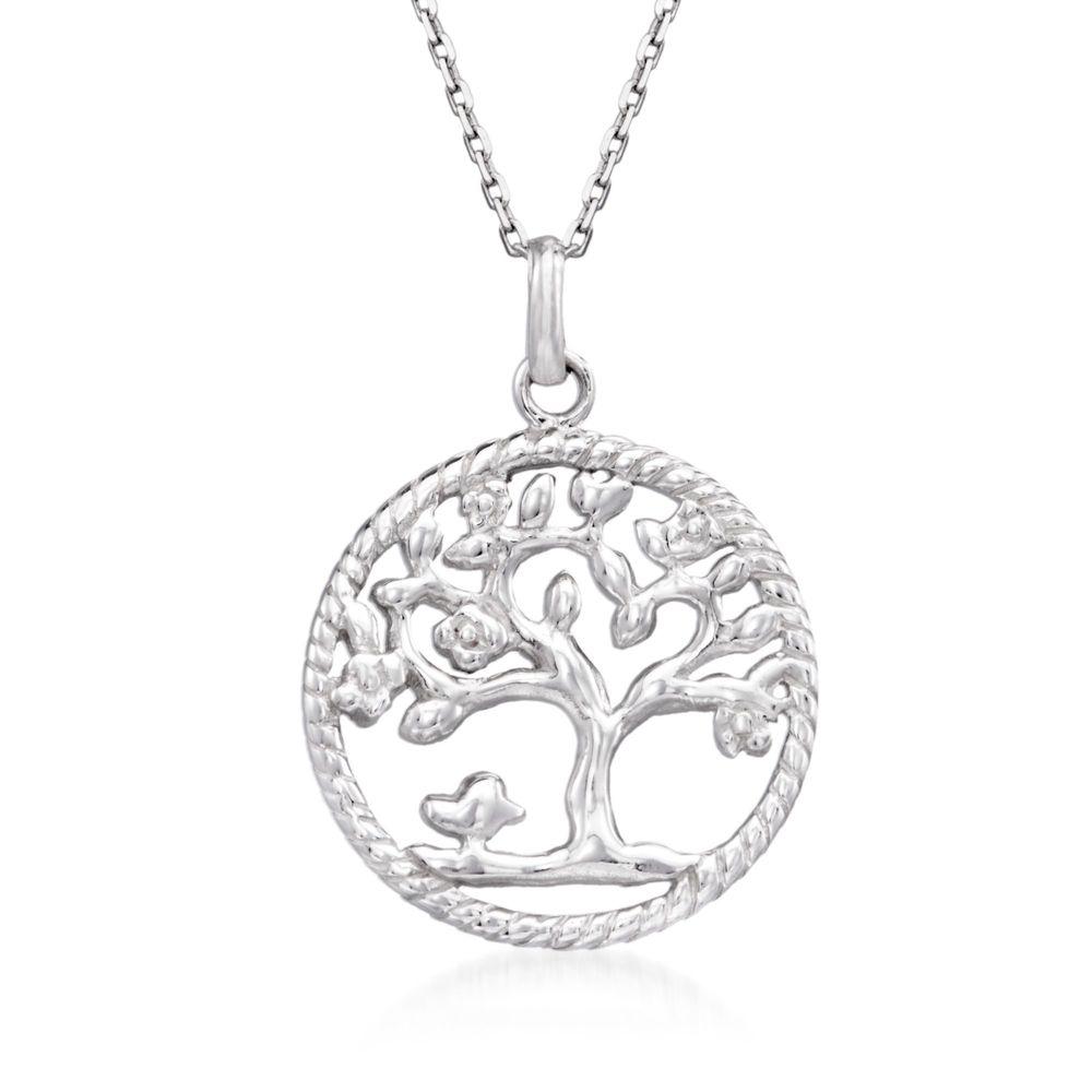 Praying to the Tree of Life Necklace in  Silvertone
