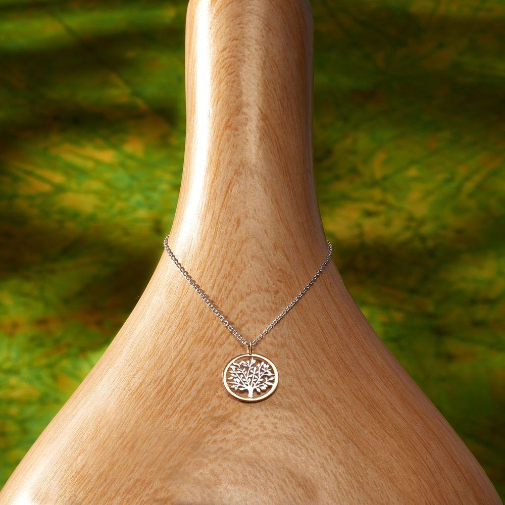 Gold Edge Praying to the Tree of Life Necklace in Goldtone, Necklace, Riakoob Jewelry, Riakoob Jewelry  jewelryjewelry deals, swarovski crystal jewelry, groupon jewelry,, jewelry for mom, 