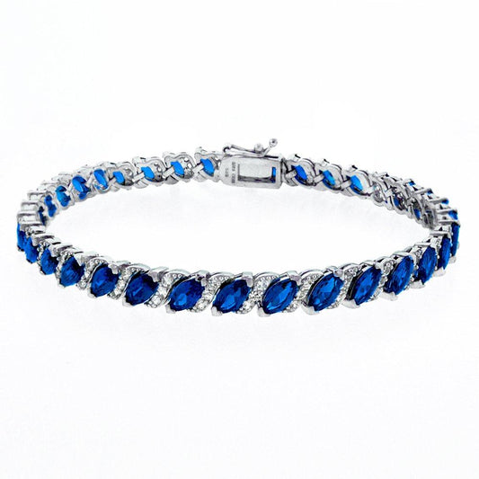 20.00 CT  Sapphire Vine Bracelet Embellished with Swarovski Crystals in  Silvertone, Bracelet, Riakoob Jewelry, Riakoob Jewelry  jewelryjewelry deals, swarovski crystal jewelry, groupon jewelry,, jewelry for mom, 