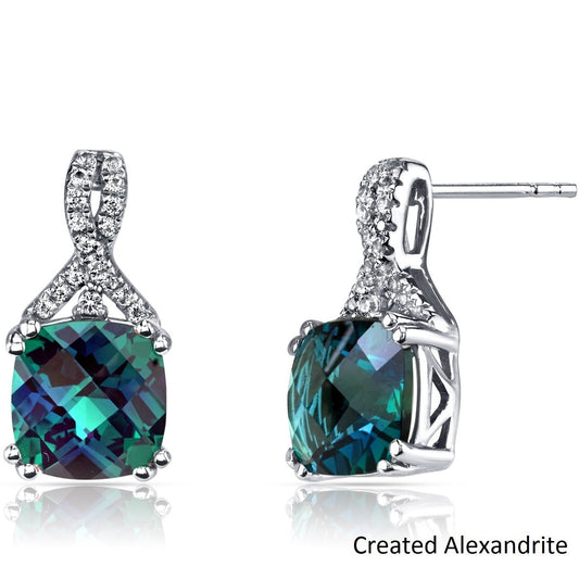 2.00 CT Cushion Cut Amazonite Blue Stud Earring in  Silvertone, Earring, Riakoob Jewelry, Riakoob Jewelry  jewelryjewelry deals, swarovski crystal jewelry, groupon jewelry,, jewelry for mom, 