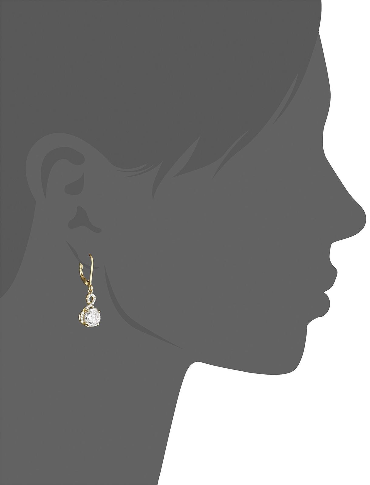 Infinity Crystal Drop Earrings Made with Swarovski Crystal in White Gold, Yellow Gold, and Rose Gold - Riakoob Jewelry www.goldennycjewelry.com fashion jewelry for women