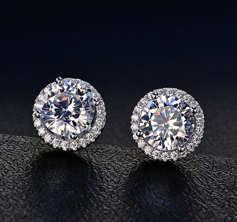 Halo Stud Earrings with Swarovski Crystals with  Gift Box, , Riakoob Jewelry, Riakoob Jewelry  jewelryjewelry deals, swarovski crystal jewelry, groupon jewelry,, jewelry for mom, 